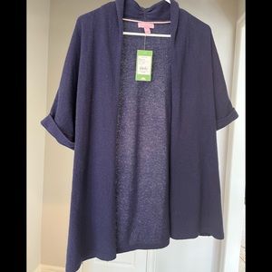 XS true navy Belmont cashmere cardigan